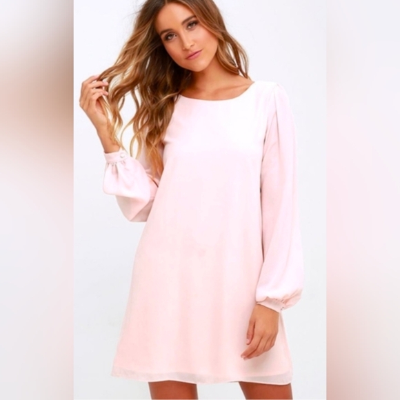 Lulu's Pink Long Sleeve Dress - Picture 2 of 11